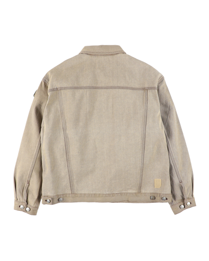 DENIM RIVET CHORE JACKET BEIGE