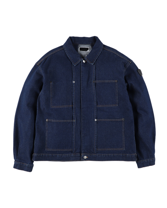 DENIM RIVET CHORE JACKET NAVY