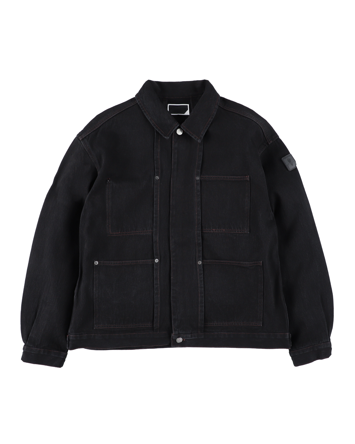 DENIM RIVET CHORE JACKET BLACK – PHINGERIN DENIM RIVET CHORE JACKET BLACK – PHINGERIN