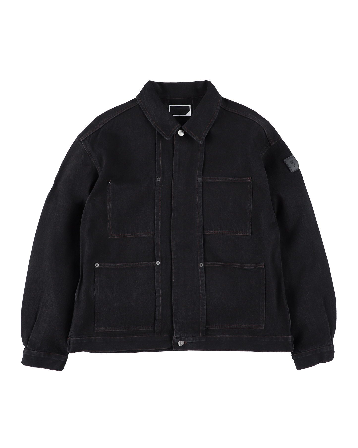 DENIM RIVET CHORE JACKET BLACK