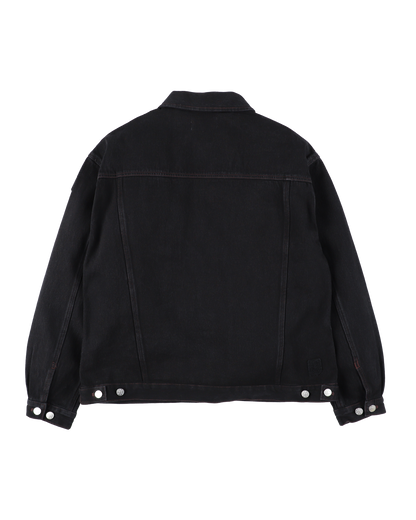 DENIM RIVET CHORE JACKET BLACK
