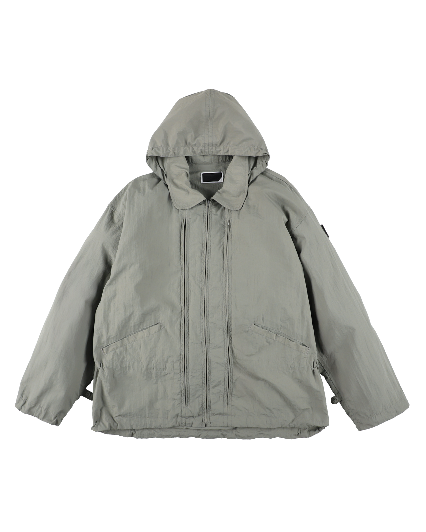 CRUSHED NYLON FULL PACK JACKET GREY