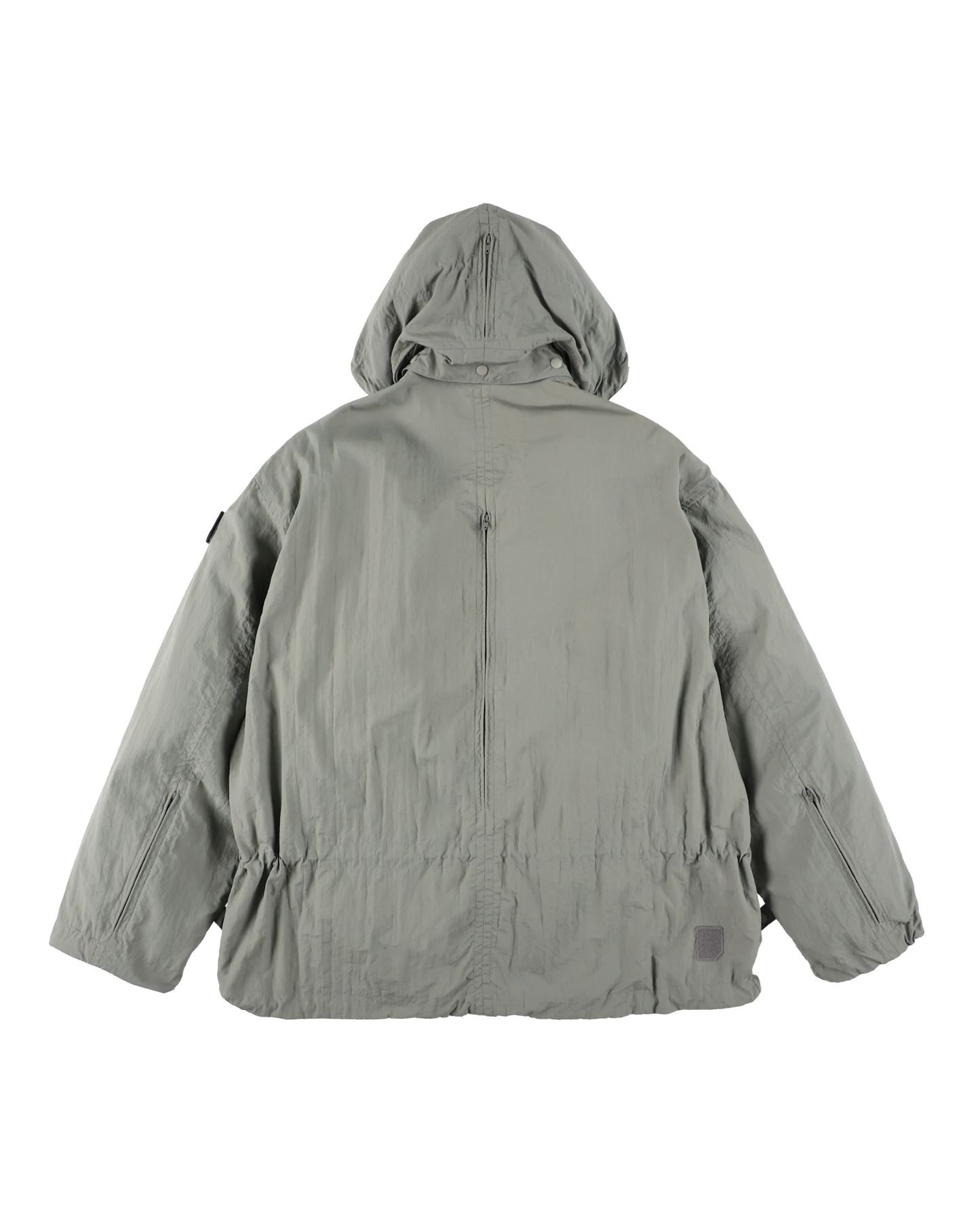 CRUSHED NYLON FULL PACK JACKET GREY
