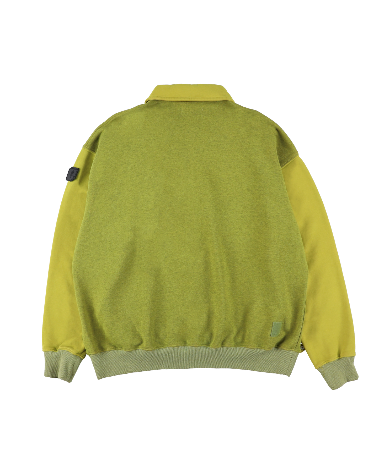 HALF-ZIP COLLAR SWEATSHIRT DYED HEATHER LIME GREEN