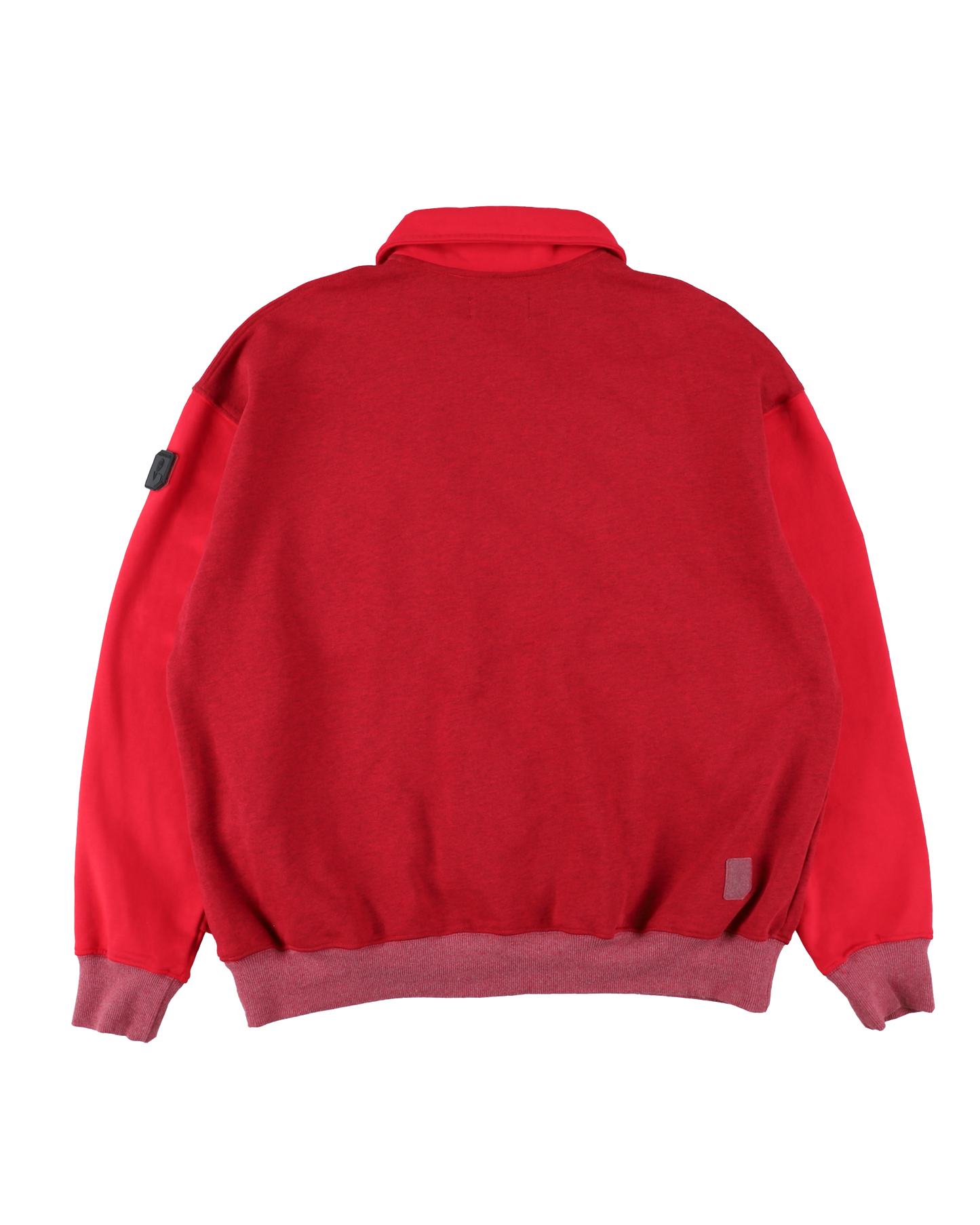 HALF-ZIP COLLAR SWEATSHIRT DYED HEATHER RED