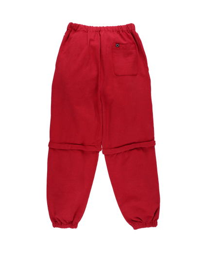 CONVERTIBLE SWEATPANTS RED