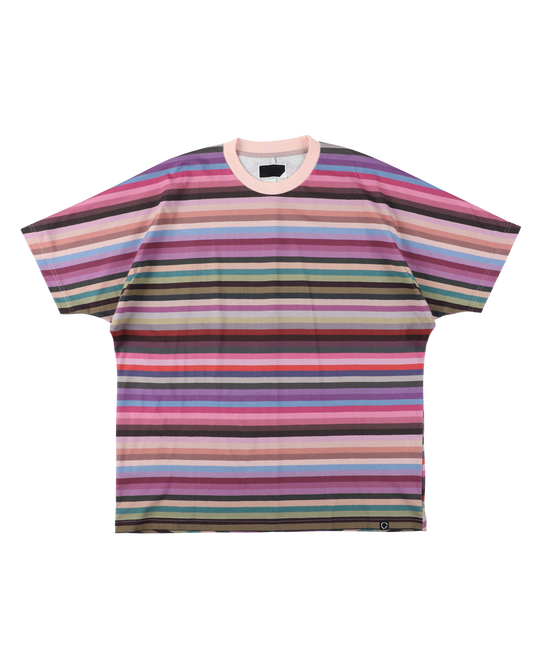 MONO SEAM BORDER T-SHIRT PINK BORDER