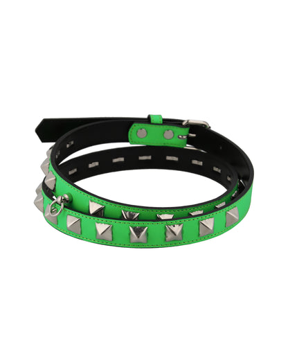 HALF STUDS BELT NEON GREEN