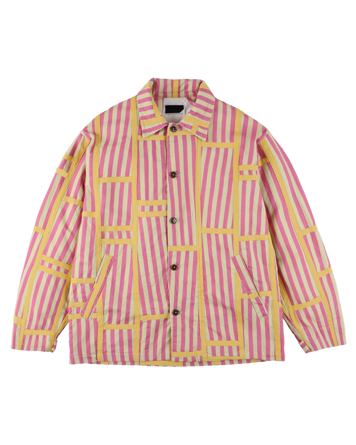TRIM PATTERN JACKET PINK STRIPE