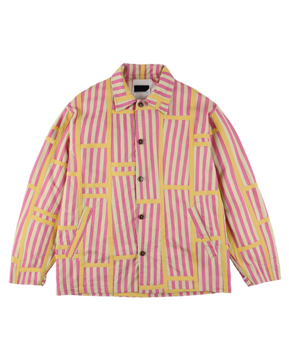 TRIM PATTERN JACKET PINK STRIPE