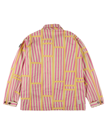 TRIM PATTERN JACKET PINK STRIPE