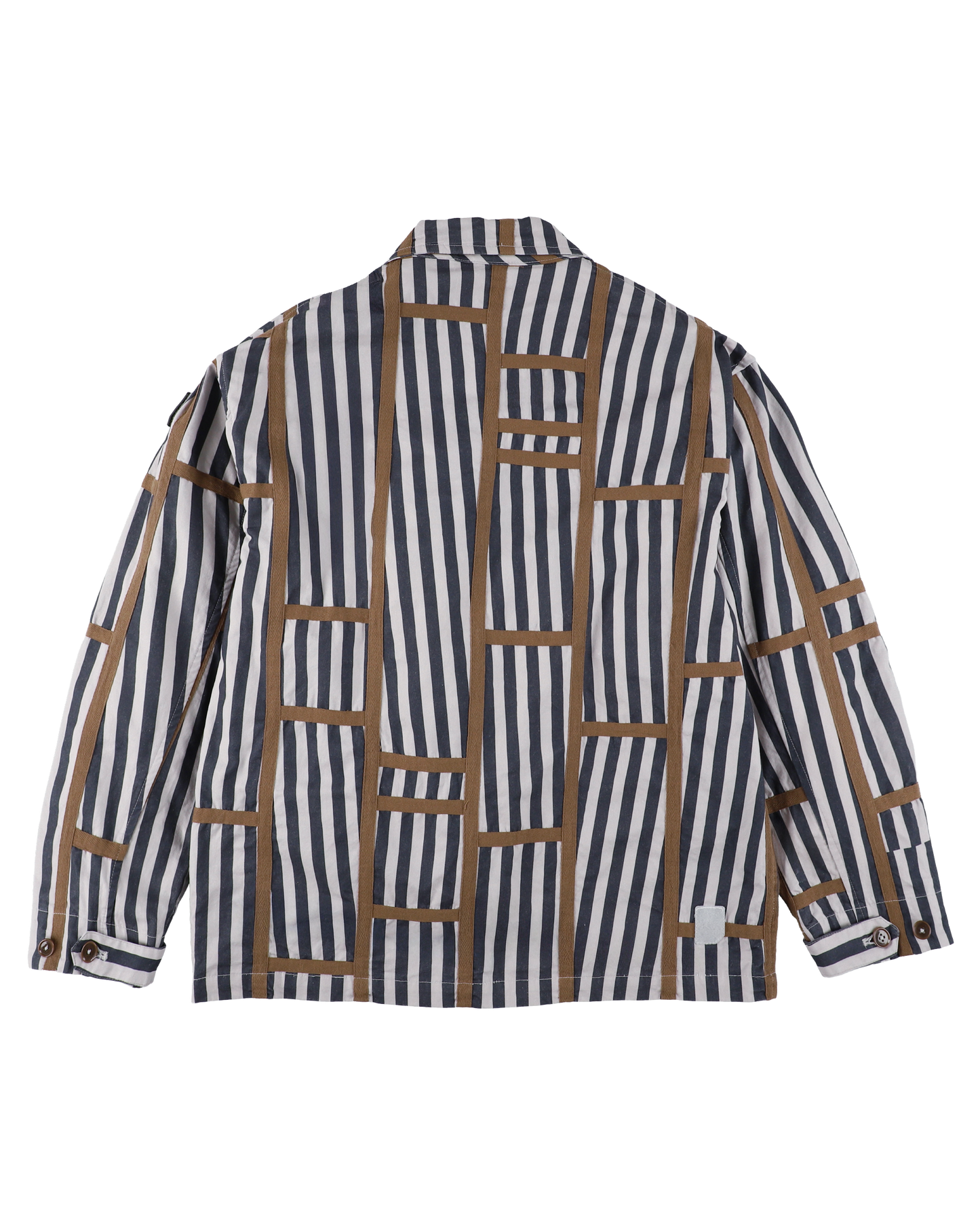 TRIM PATTERN JACKET NAVY STRIPE