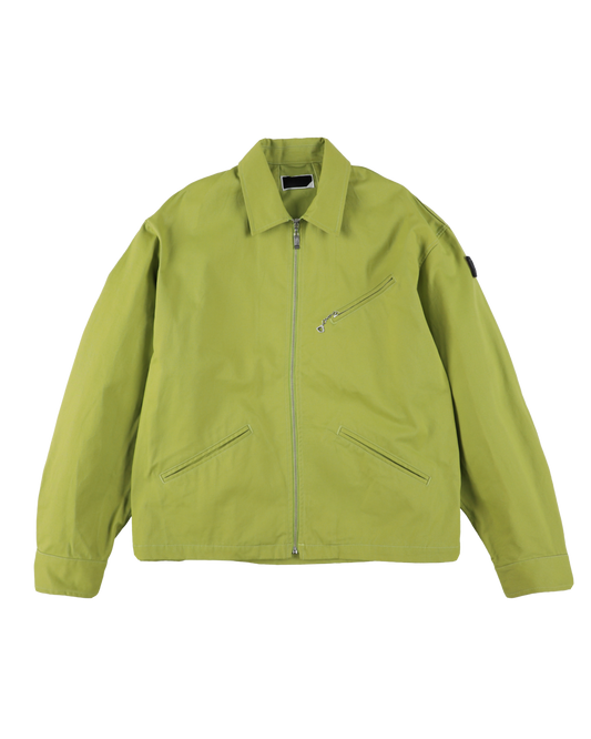 TWILL ZIP WORK JACKET CACTUS GREEN