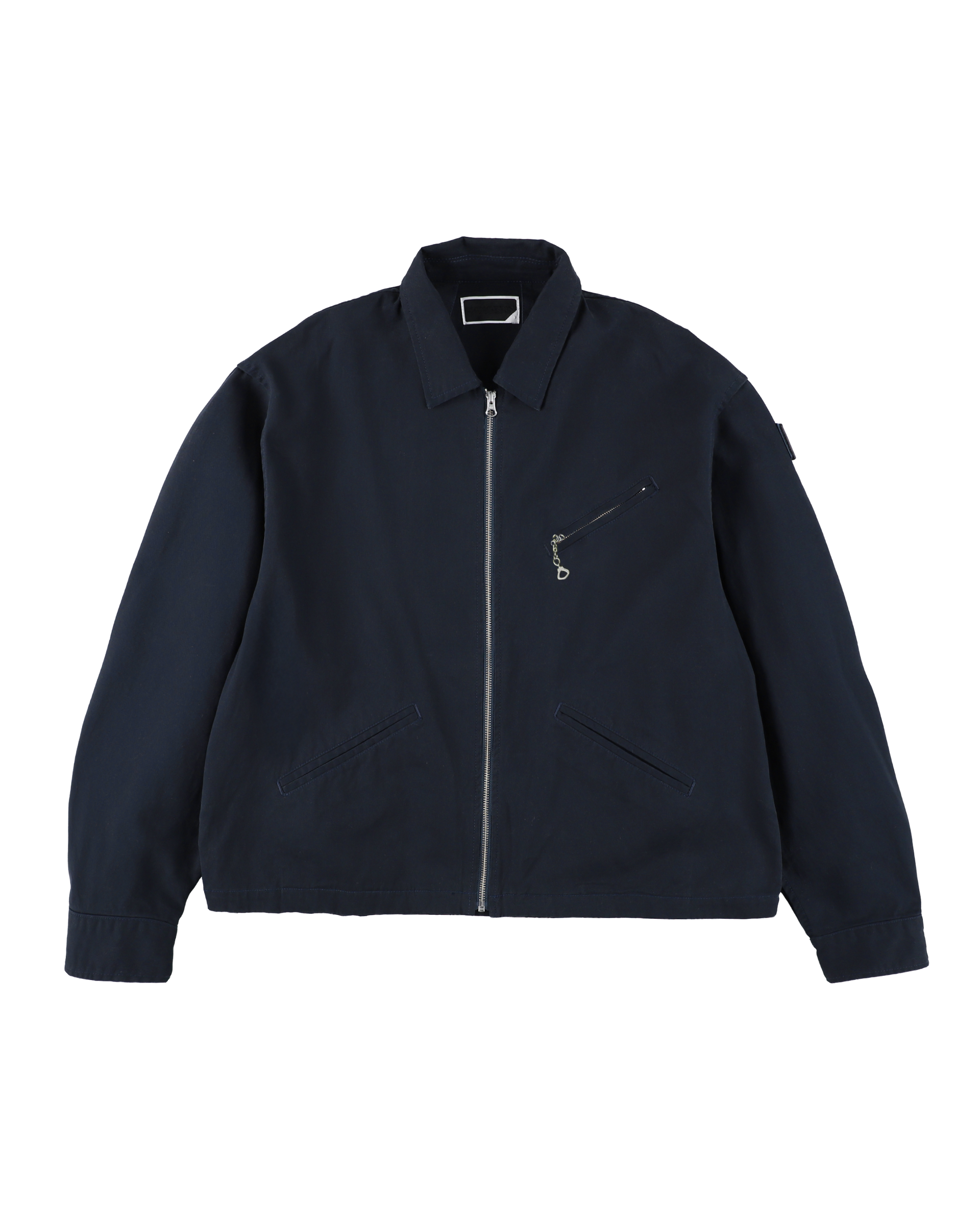 TWILL ZIP WORK JACKET NAVY – PHINGERIN