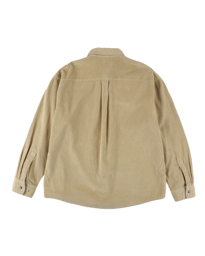 CORDUROY STONE SNAP SHIRT JACKET BEIGE