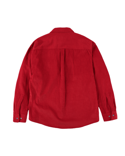 CORDUROY STONE SNAP SHIRT JACKET RED