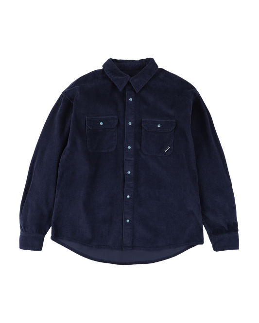 CORDUROY STONE SNAP SHIRT JACKET NAVY