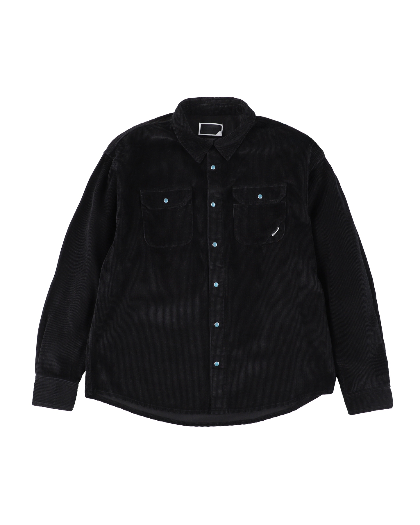CORDUROY STONE SNAP SHIRT JACKET BLACK