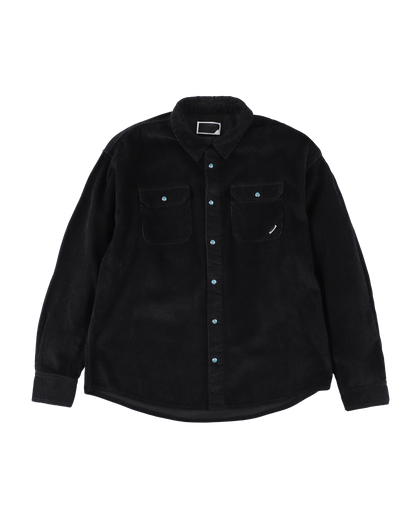 CORDUROY STONE SNAP SHIRT JACKET BLACK