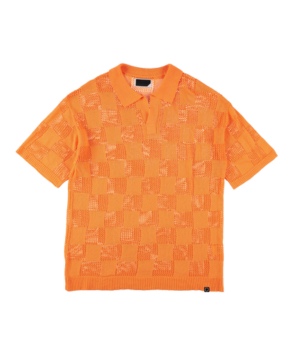 CHECKER WEB SKIPPER POLO ORANGE