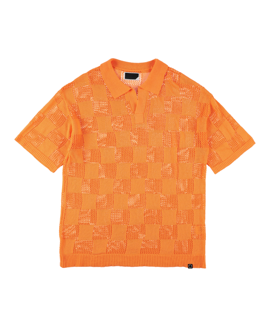 CHECKER WEB SKIPPER POLO ORANGE