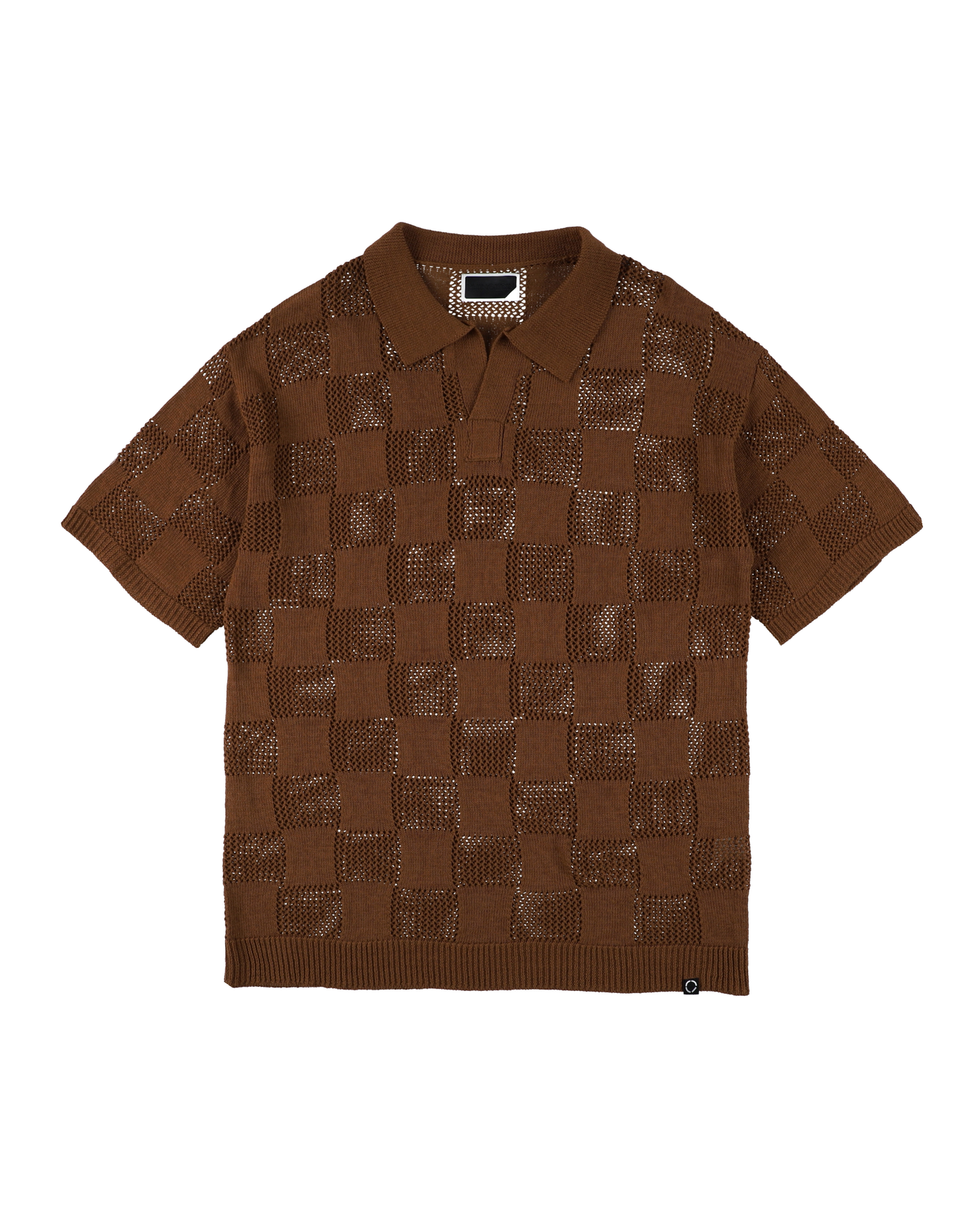 CHECKER WEB SKIPPER POLO BROWN