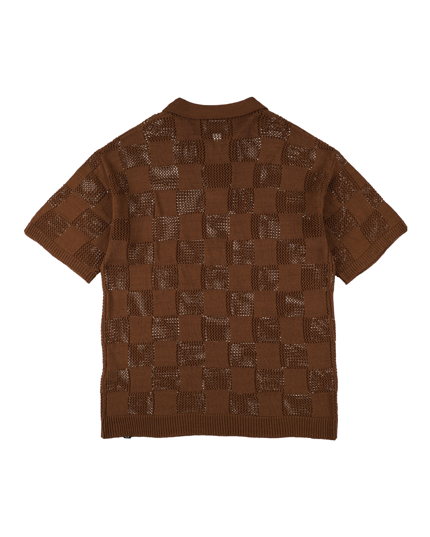CHECKER WEB SKIPPER POLO BROWN