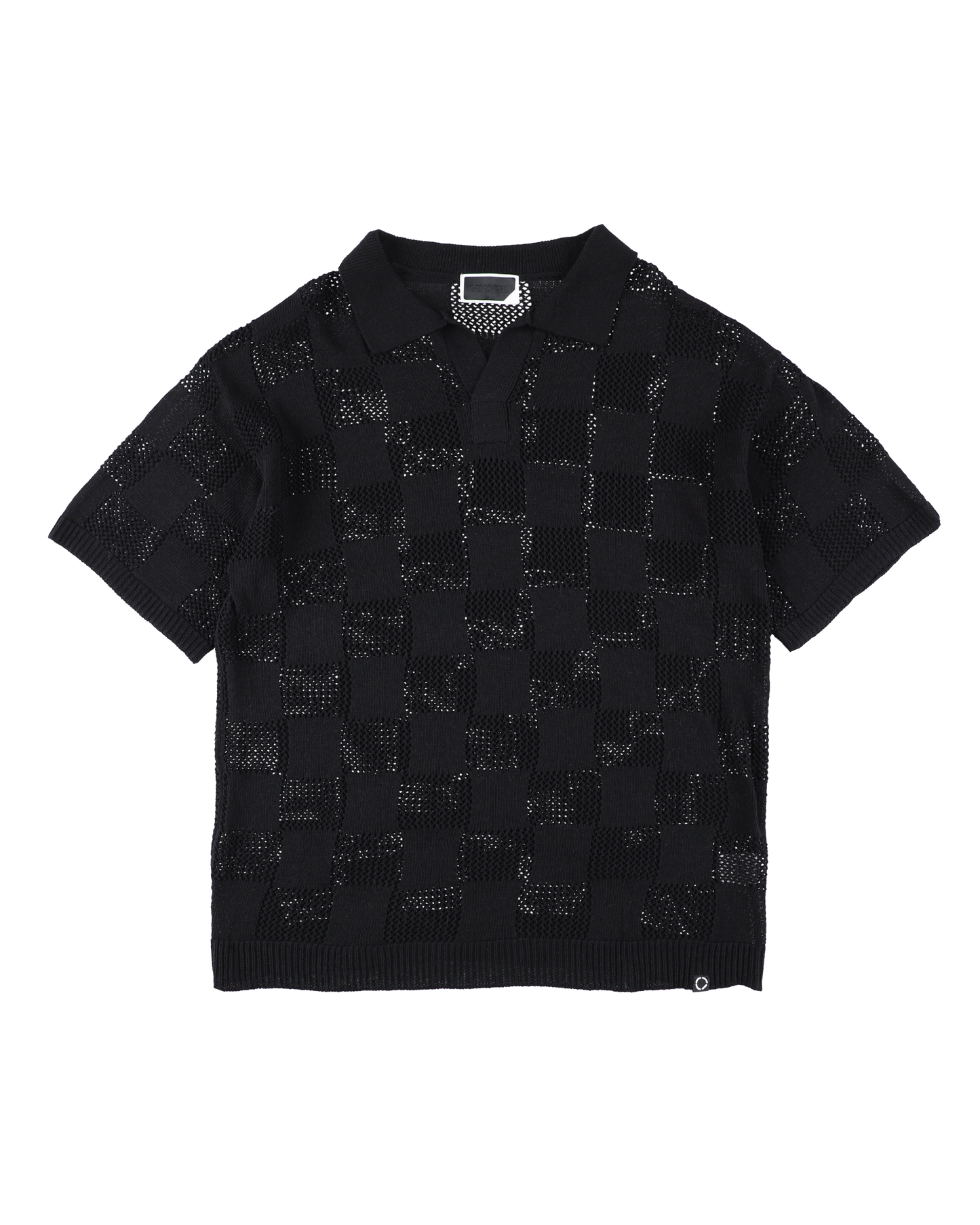 CHECKER WEB SKIPPER POLO BLACK