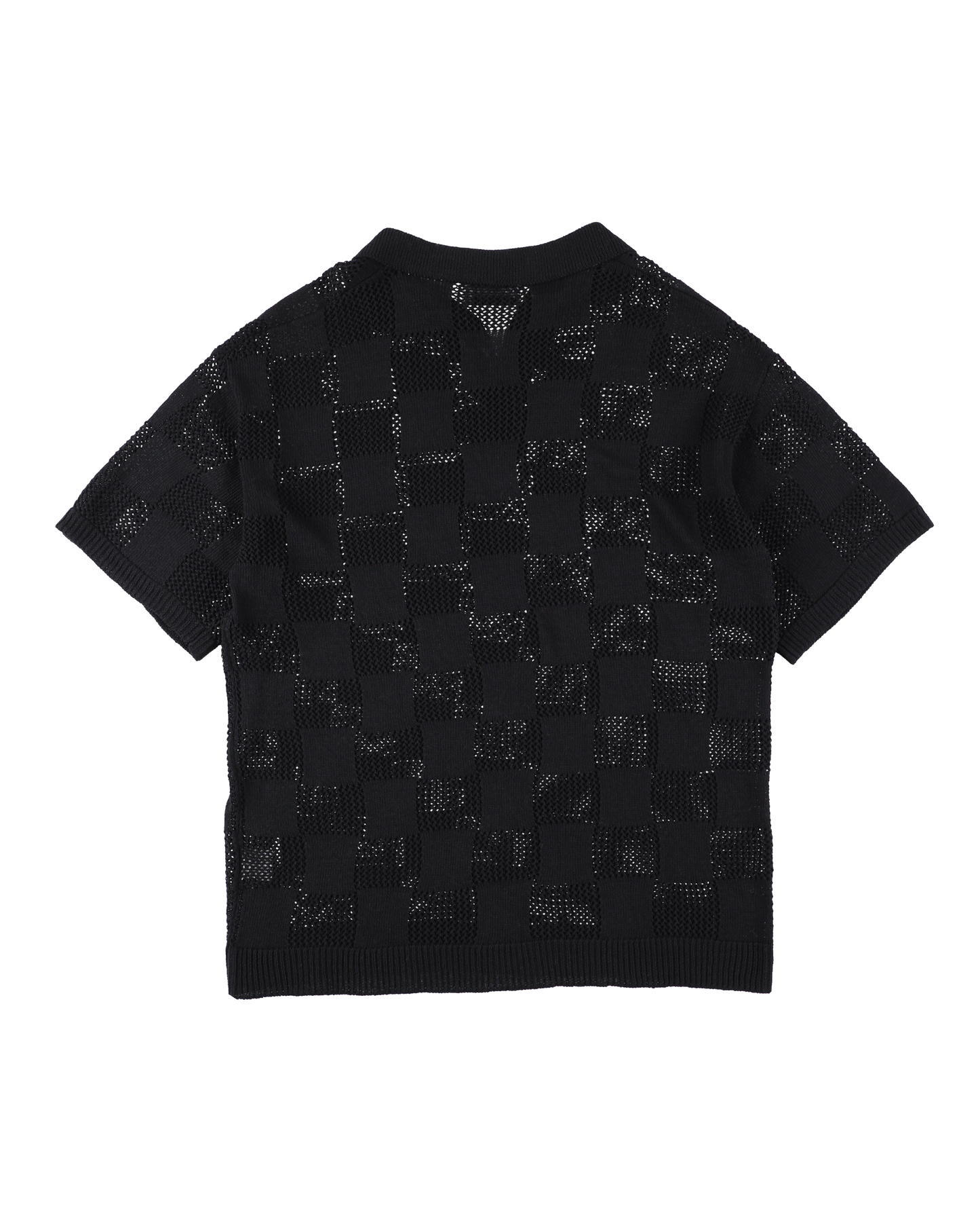 CHECKER WEB SKIPPER POLO BLACK