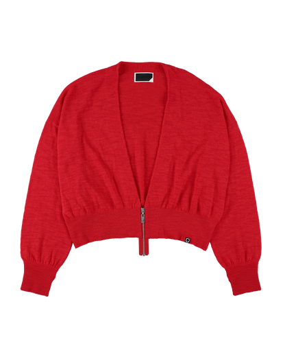 SLAB GAUZE KNIT BOLERO RED