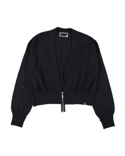 SLAB GAUZE KNIT BOLERO BLACK