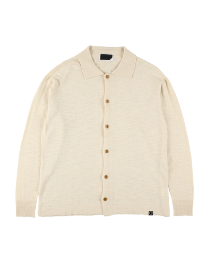 SLAB GAUZE KNIT SHIRT OFF WHITE