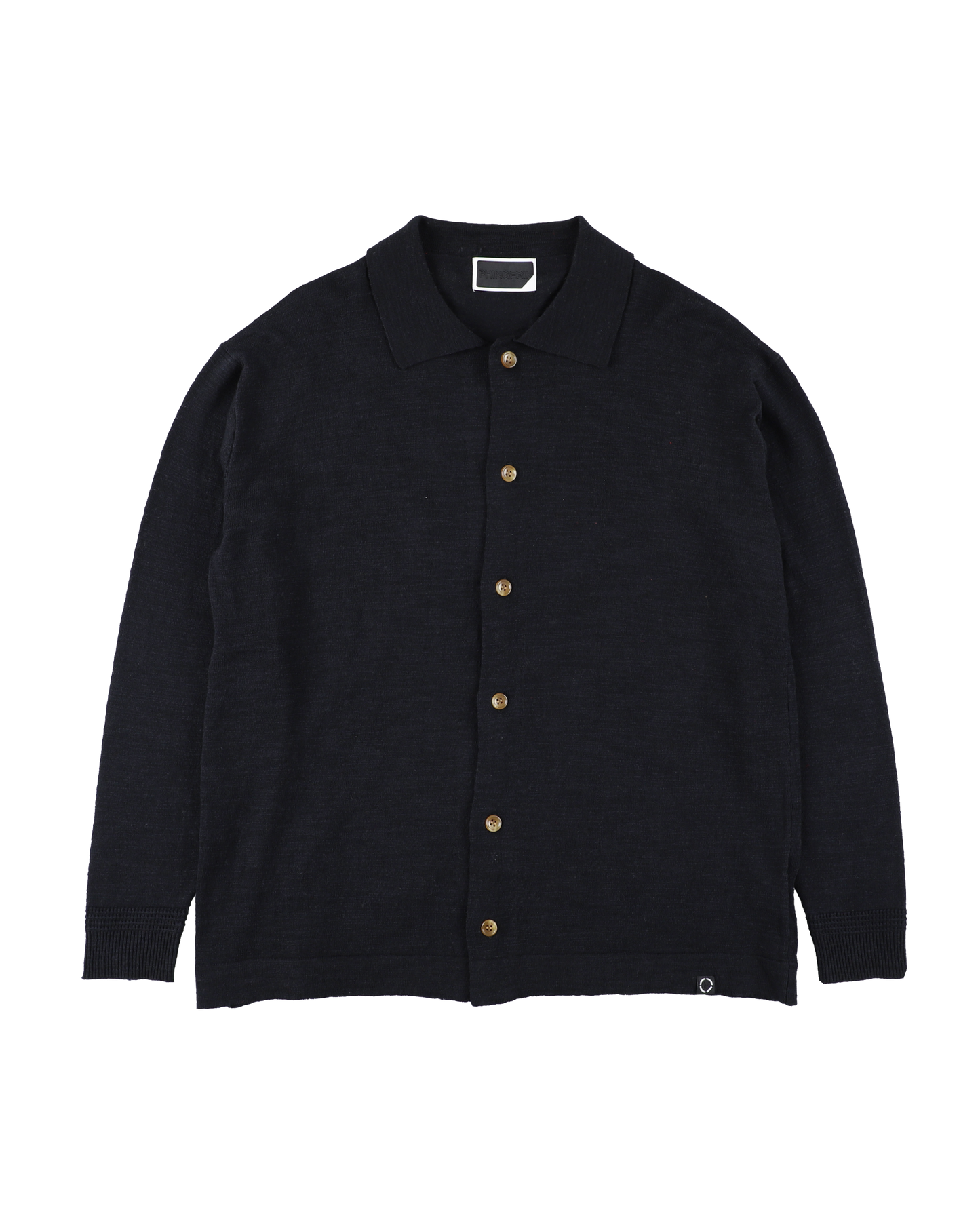 SLAB GAUZE KNIT SHIRT BLACK