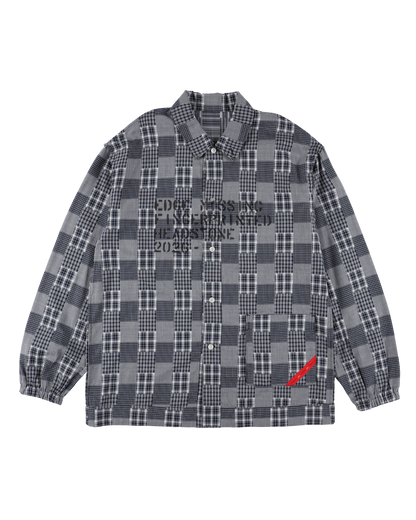 HAND-STENCILED NIGHTSHIRT BLACK