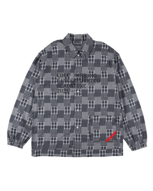 HAND-STENCILED NIGHTSHIRT BLACK