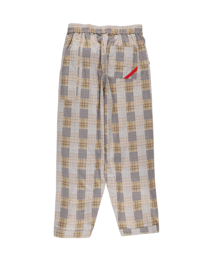 HAND-STENCILED NIGHT PANTS BEIGE