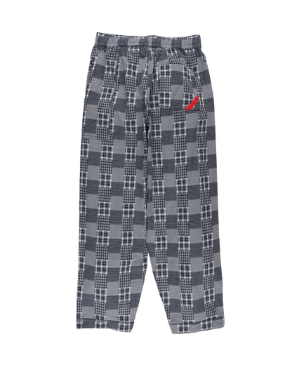 HAND-STENCILED NIGHT PANTS BLACK
