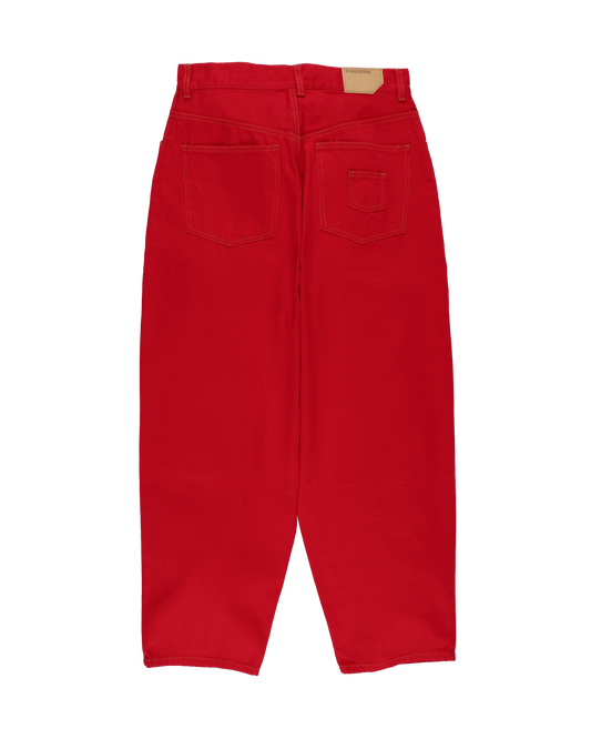6 POCKET JEANS COLOR RED