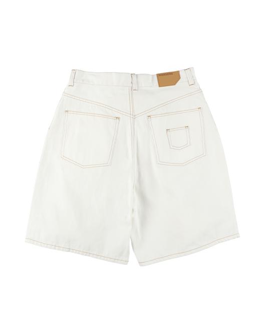 6 POCKET DENIM SHORTS COLOR WHITE