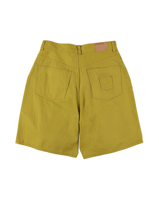 6 POCKET DENIM SHORTS COLOR LIME GREEN