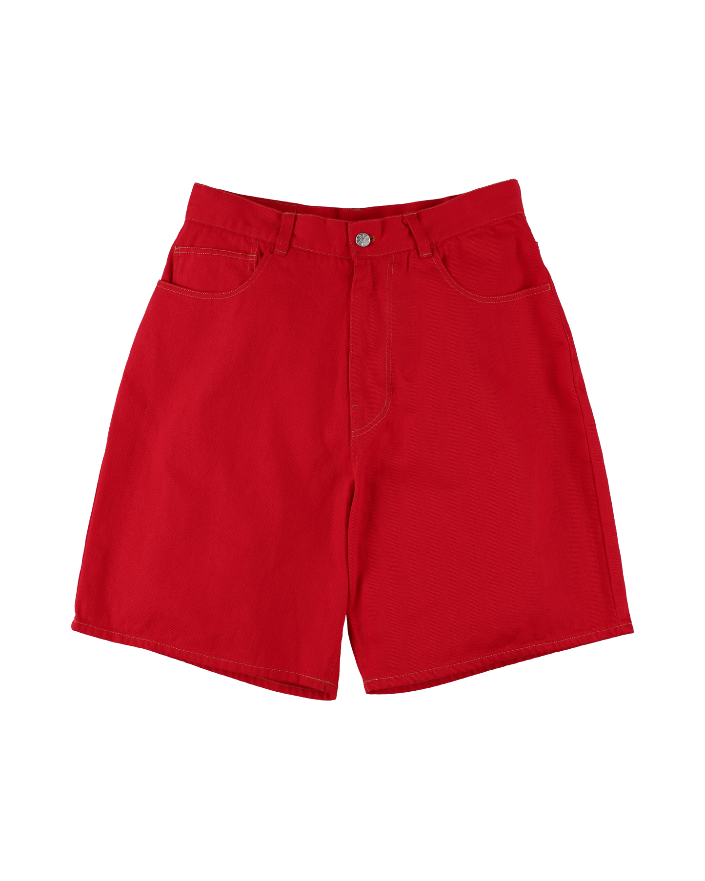 6 POCKET DENIM SHORTS COLOR RED