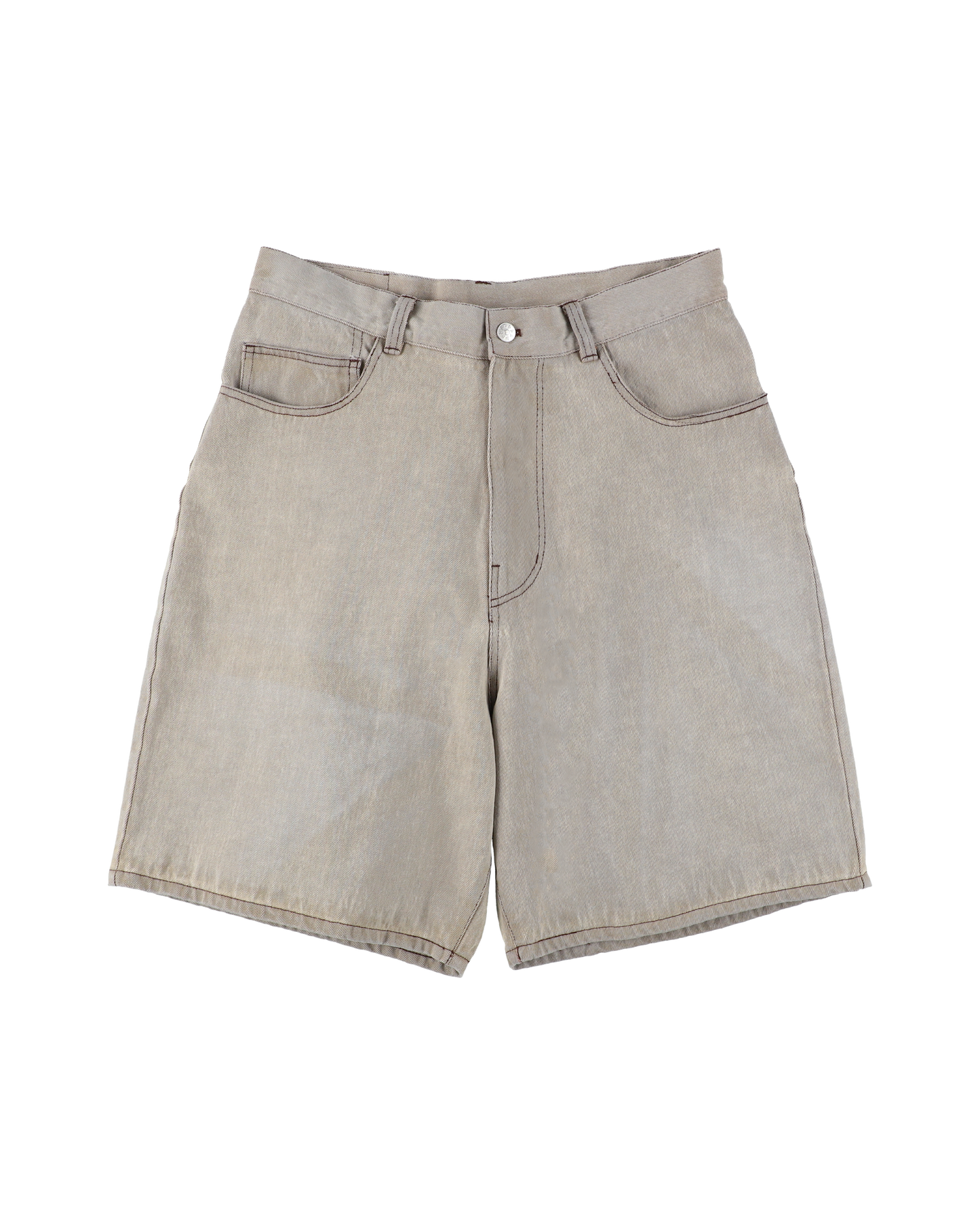 6 POCKET DENIM SHORTS LAZER BEIGE