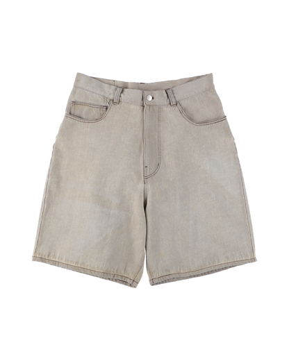 6 POCKET DENIM SHORTS LAZER BEIGE