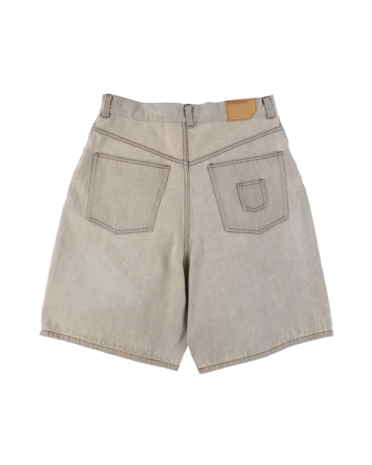 6 POCKET DENIM SHORTS LAZER BEIGE