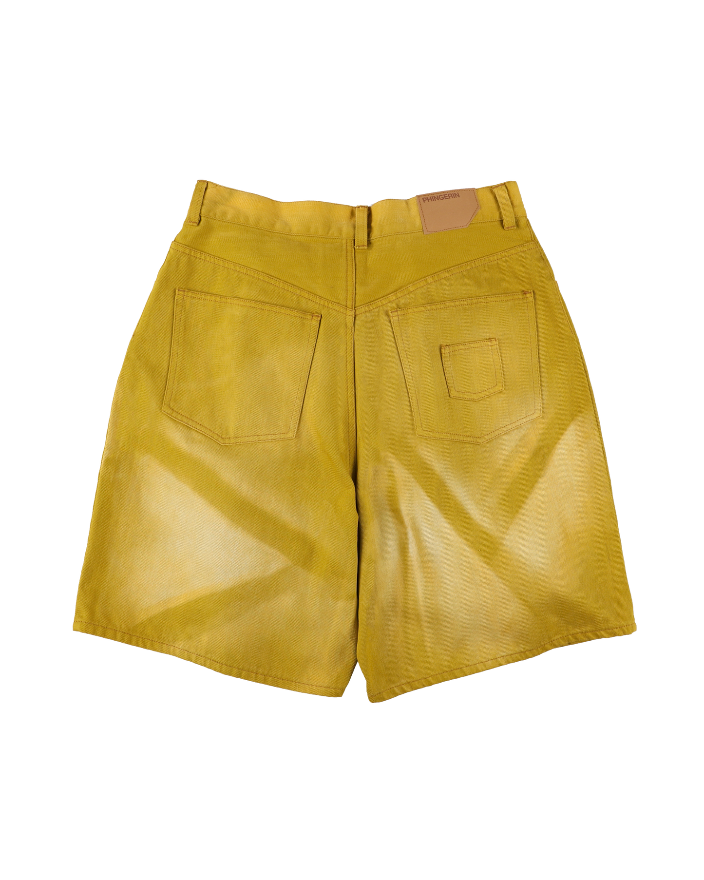 6 POCKET DENIM SHORTS COLOR LAZER LIME GREEN