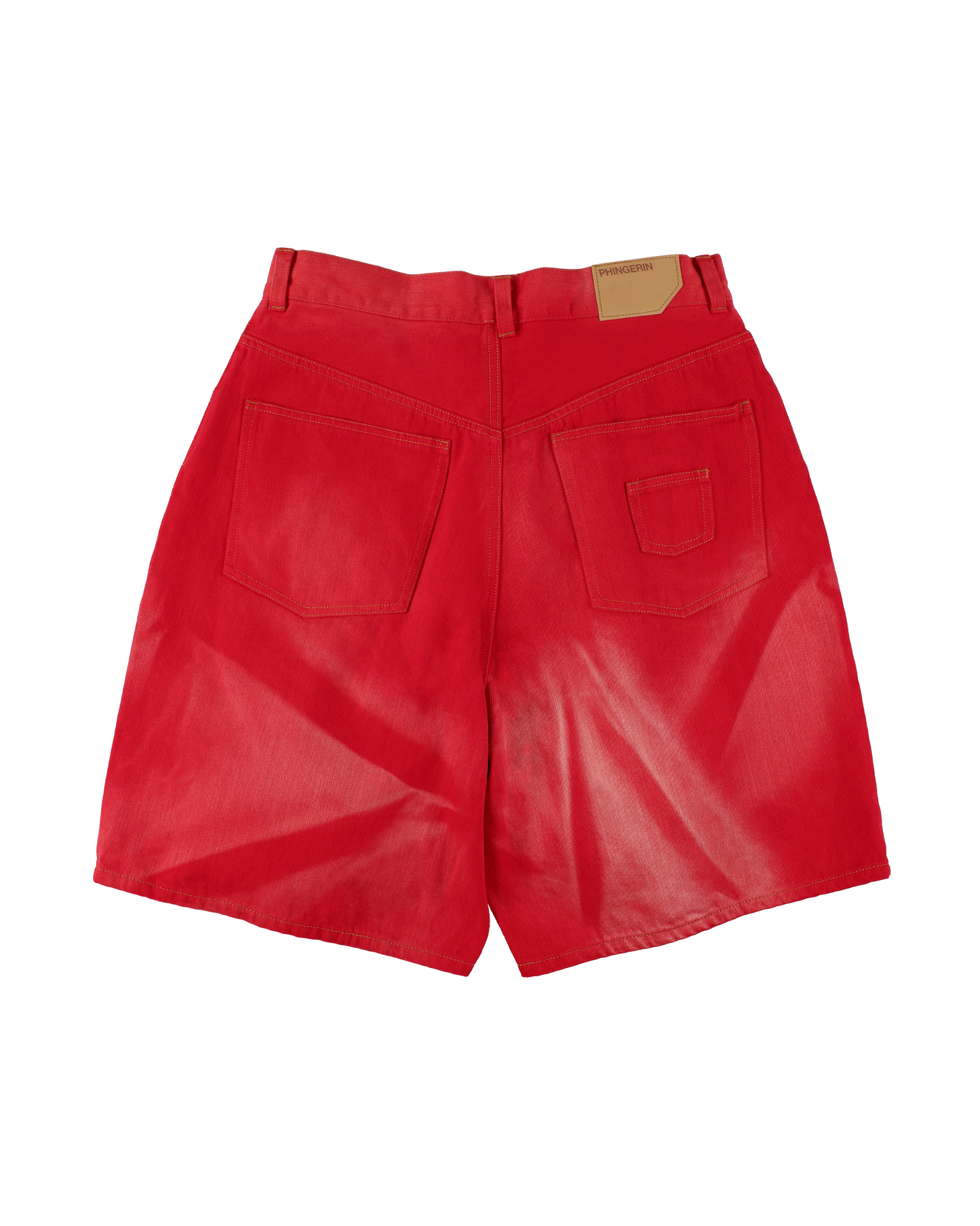 6 POCKET DENIM SHORTS COLOR LAZER RED