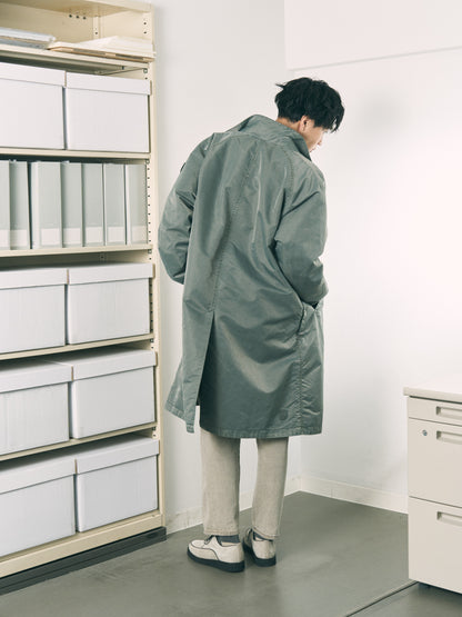 LOOP FRONT NYLON COAT OLIVE