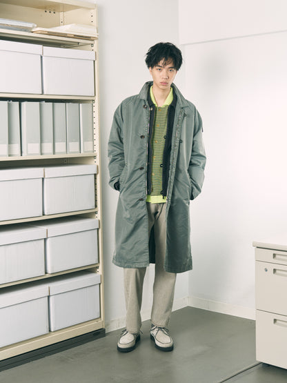 LOOP FRONT NYLON COAT OLIVE