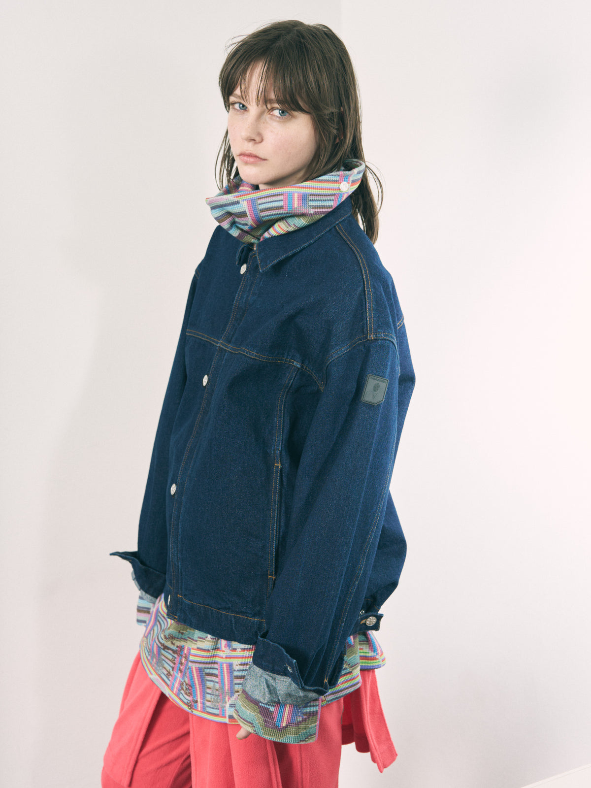 LOOP FRONT DENIM JACKET BLACK