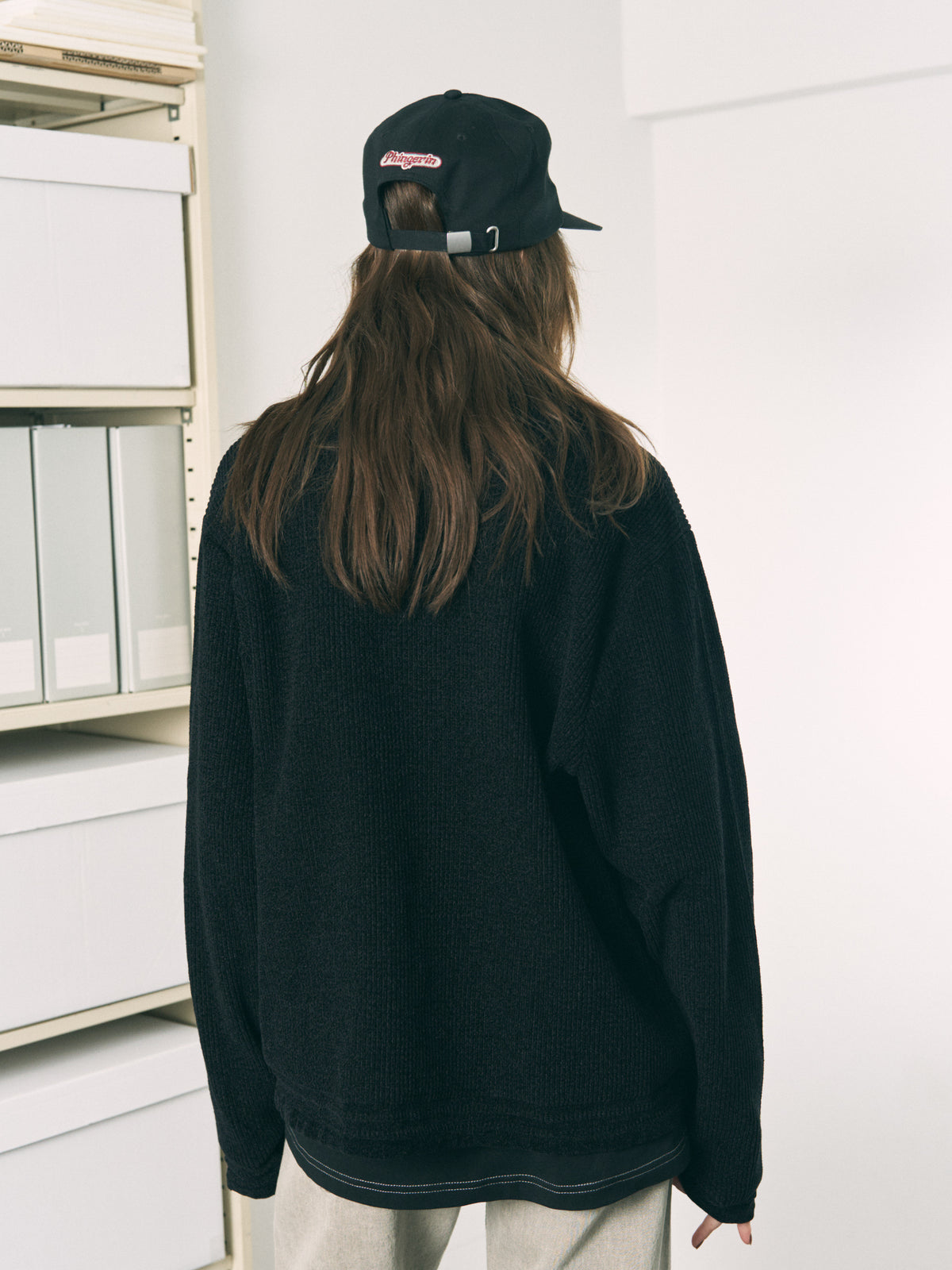 CORDY KNIT JACKET BLACK